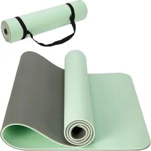 두꺼운 TPE 요가 매트 8mm 미끄럼 방지 운동 휴대용 스트랩 필라테스 홈 운동을 위한 편안한 피트니스 (72