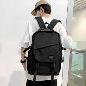 (색상 블랙)베넬라 캐주얼 심플 백팩 경량 학생 소형 남성 여성 경량 학교 책가방 해외 여행 가벼운