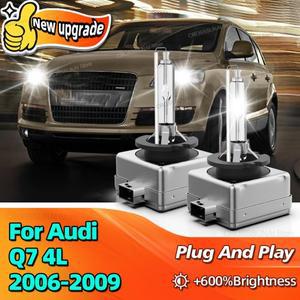 Xenon HID 헤드 라이트 D1S 교체 자동 전구, 6000K 10000LM 밝은 램프, 아우디 Q7 4L 2006 2009, 2 개