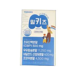 키즈랩스 밀키즈 1000mg x 30정 1개 초유단백분말 칼슘 비타민 성장발육 골격 형성