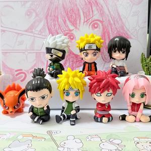 인기 나루토 애니메이션 피규어 카카시 액션 Q 버전 모델 귀여운 사스케 이타치 자동차 장식 액세서리 장난