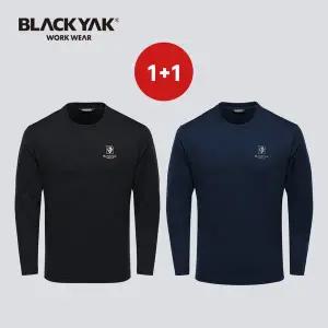 [블랙야크]1+1 블랙야크 기모티셔츠 베이직 긴팔티셔츠 겨울 등산 남자 여성