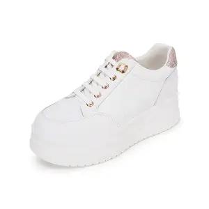 [무크]엠.무크 티아라 소가죽 키높이 스니커즈 핑크 516623303AJ