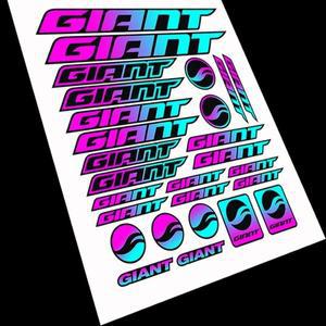 자이언트 자전거 사이클링 프레임 데칼 스티커 그래픽 세트 비닐 라미네이트 접착 산악 MTB BMX 로드 호환