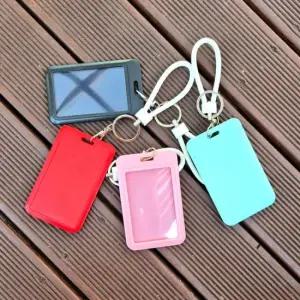 슬라이드형 사원증 수납 보관 가죽 꼬임고리 키홀더 명함 신분증 슬림 심플 프리미엄