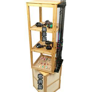 샤크팡 로드 정사각형 벽걸이 5단 루어낚시대 회전 받침틀 15CM 라이트 진열장 낚시 낚시대