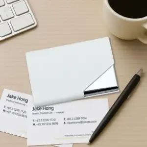 맨포스 심플 명함케이스 화이트 명함정리케이스 명함정리지갑 고급명함케이스