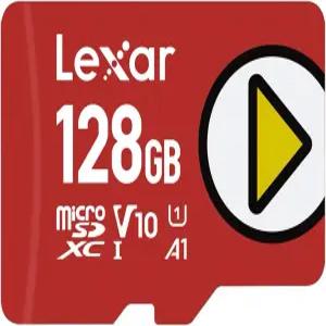 Lexar 128GB PLAY 마이크로 SD 카드 UHS-I C10 U1 V10 A1 Full HD 4K 최대 160/50MB/s microSDXC 메모리