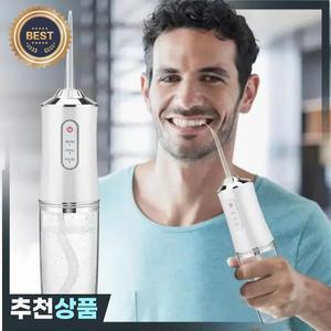 휴대용 스마트 전기 구강 세정기 워터 플로셔 4 제트 3 모드 충전식 치과 치아 클리너