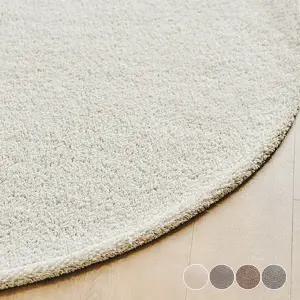 [데오르카]오션플로어 샤기 원형 러그 사계절 장모 롱파일 3size 4colors