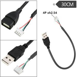 USB - 4P xh2.54 케이블 MX1.25 PH2.0 USB2.0 암/수  4핀 데이터 30cm