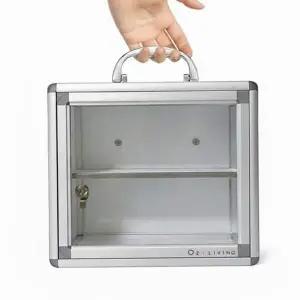 소형 벽걸이 구급함 휴대용 알루미늄 구급함 가정용 비상약 보관함