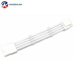 흰색 소매 ATX EPS CPU 8핀 암-수 4+4핀 전원 연장 케이블( 케이블 빗 포함)