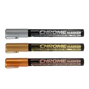 프라 모델 도색 펜 1자루 건담 크롬펜 메탈 색상 크롬 마카 유광 자동차 그래피티 마커 실버 골드 디테일용