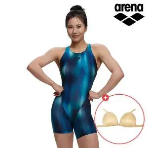 [하프클럽/아레나]아레나 퓨오니어2 3부 반신 드롭백 여성수영복 A6SL1LH06 고리브라