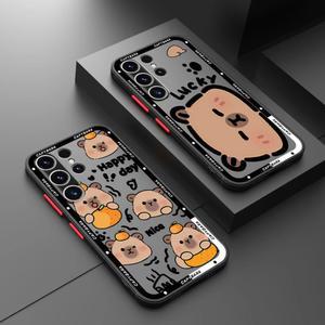 삼성 갤럭시 S20 S24 플러스 노트 20 울트라 10 S22 귀여운 S26 S23 S25 FE 폰 카피바라 케이스 재미있는 S21용