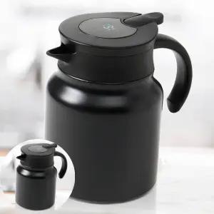 티 차망 보온주전자 온도표시 블랙 900ml