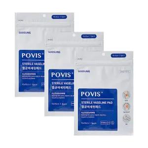 수성 포비스 멸균바세린 패드 10x10(cm) x 3개세트
