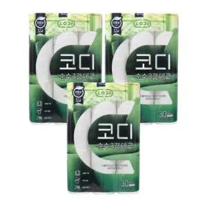 코디 3겹 데코 30M x30롤 x3팩 화장지 휴지