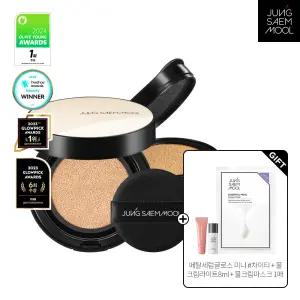 정샘물 에센셜 스킨 누더 쿠션(본품+리필)(+ 메탈세럼글로스 미니 #차이티 + 물크림라이트8ml + 물크림마스크 1매 )