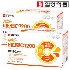 일양약품 맛있는 비타민C 1200 대용량 200포 X 2박스 아연 비타민씨 분말 가루 스틱