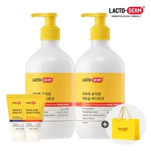 락토덤 생보습 로션 500ml 2개+로션 28ml+워시 28ml 미니어처 2종+쇼핑백