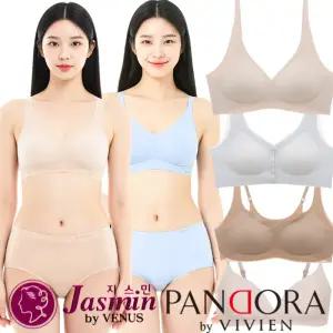 [비너스/비비안] 여름 쿨 무봉제 브라 여성 스포츠 심리스 여자 브래지어 속옷 빅사이즈 인견 탱크 탑 노와이어 스킨핏 누디 햄 팬티 세트 시원한 모달 편안한 베이직