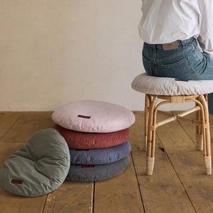 [보웰]빈티지 코튼 원형방석 커버