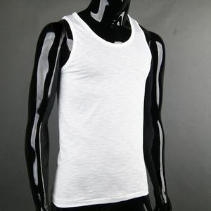 BYC 시원한 면스판 자카드 원단 남성 민소매 여름런닝 백색 하늘색