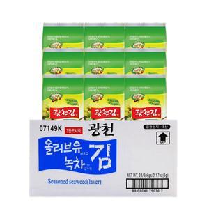 광천김 올리브 녹차 도시락김 5g x 72봉