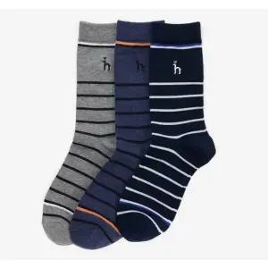 [헤지스](대구신세계)[HAZZYS ACC] 스트라이프 패턴 면혼방 중목양말3종세트 HJSS5E003N2