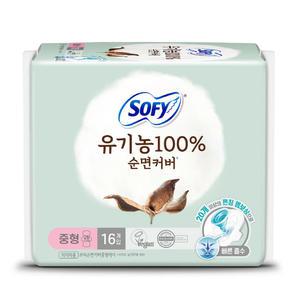 쏘피 유기농 순면커버 중형 16개 x 6팩