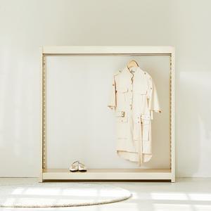 몬스터랙행거 W1200 2단 드레스룸 시스템행거 낮은 옷걸이 철제 선반 옷장