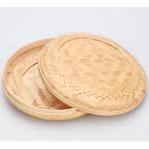 지름 22cm 대나무 도시락 찬합 원형 떡상자 한과 곶감 석작 1