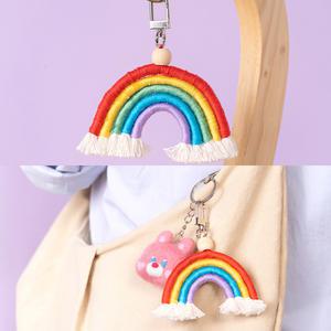 무지개 마크라메 키링 열쇠고리 만들기 재료