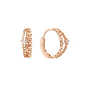 로이드 로켓 볼륨 링 14k 귀걸이 LOFL1086G