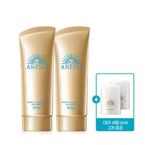 아넷사 퍼펙트 UV 선스크린 스킨케어 젤 NA 90g 2개 + 데이세럼 6ml 2개 증정