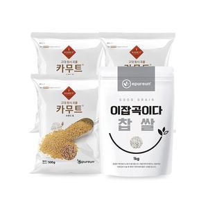 [이쌀이다]고대곡물 정품 카무트 쌀 500gx3봉+국산 찹쌀 1kg