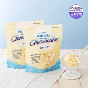 필라델피아 치즈케익 큐브 580g 플레인 1+1