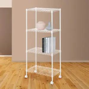 베이직 화이트 메탈렉 선반 600 4단