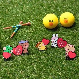 [라인프렌즈](본점)[정품] 라인프렌즈 골프 미니니 볼마커 세트