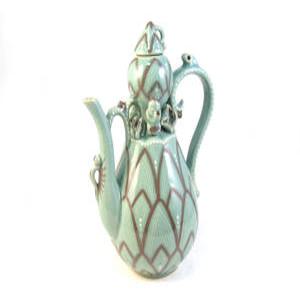 청자 진사 연화문 동자 주전자 (중) / 박물관 굿즈 뮷즈 고려청자 인테리어소품 장식품 도자기주전자 / 여행 외국인선물