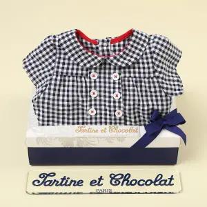 [롯데백화점]타티네쇼콜라 (출산 백일,돌선물)플레르체크슈트 TTNMBO114N-129