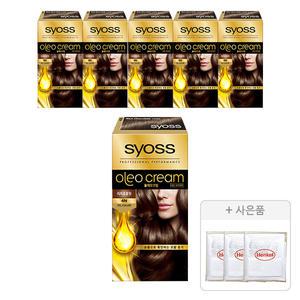 사이오스 올레오크림 4N 리치초콜릿, 6개 + 증정(염색키트, 3개)