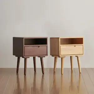 이리스 원목 침대 협탁 2단 서랍