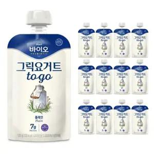 매일 바이오 그릭요거트 TO-GO 플레인 120g 12개 / 짜먹는 그릭 요거트 투고