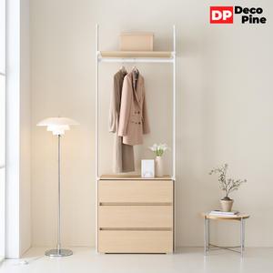 데코파인 모노 시스템 행거 800 3단 서랍옷장 드레스룸 고정식