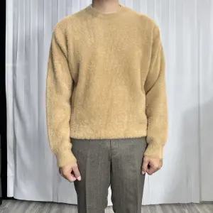 [바쏘옴므]FW 앙고라 퍼 라운드니트 베이지 WSY3WR57-2