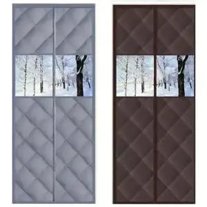 두툼한 패딩 현관 방풍막 방풍 비닐 자석 투명창 커튼 현관문 방문 베란다 바람막이 대형 다양한 사이즈