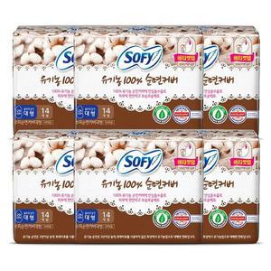 쏘피 유기농 순면커버 대형 14개 x 6팩